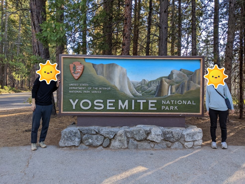 ヨセミテ国立公園の看板